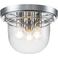 Quoizel Whistling Bowl Semi Flush Ceiling Light Polished Chrome, IP44