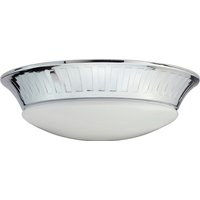 Whitby LED Bathroom Flush Mount Ceiling Light Polished Chrome