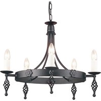 Belfry 5 Light Chandelier Black Finish, E14