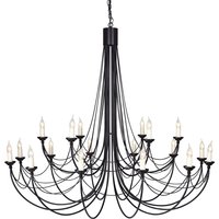 Carisbrooke 18 Light Candle Chandelier Black