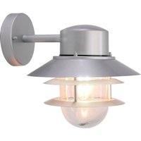 Copenhagen 1 Light Outdoor Wall Lantern Light Silver IP44, E27