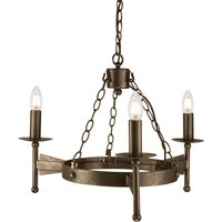 Cromwell Chandelier 3 Light Old Bronze Finish, E14