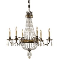 Bellini 6 Light Chandelier British Bronze Finish, E14
