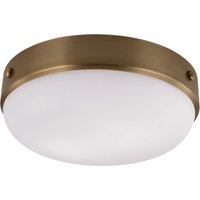 Cadence 2 Light Flush Ceiling Light Dark Antique Brass, E27