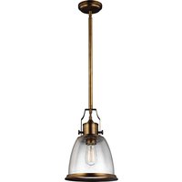 Hobson 1 Light Medium Dome Ceiling Pendant Brass, E27