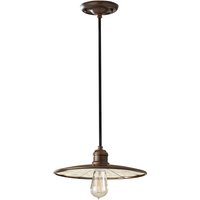 Urban Renewal 1 Light Dome Ceiling Pendant Bronze, E27