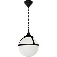 Glenbeigh 1 Light Outdoor Globe Ceiling Chain Lantern Black IP44, E27