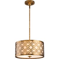 Arabella 2 Light Medium Round Ceiling Duo-Mount Pendant Gold, E27