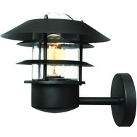 Helsingor 1 Light Outdoor Coastal Wall Lantern Light Black IP44, E27