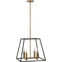Fulton 4 Light Ceiling Pendant Chandelier Bronze, E14