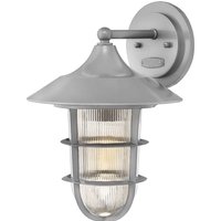 Marina 1 Light Medium Outdoor Wall Lantern Silver IP44, E27