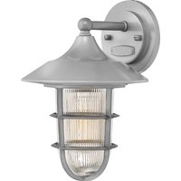 Marina 1 Light Small Outdoor Wall Lantern Silver IP44, E27