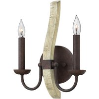 Middlefield 2 Light Indoor Candle Wall Light Iron Rust, E14