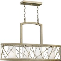 Nest 4 Light Ceiling Island Pendant Bar Chandelier Silver Leaf, E27