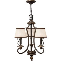 Plymouth Multi Arm Chandelier 3 Light Olde Bronze Finish, E14