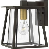 Walker 1 Light Small Outdoor Wall Lantern Bronze IP44, E27