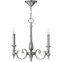 Yorktown Chandelier 3 Light Antique Nickel Finish, E14