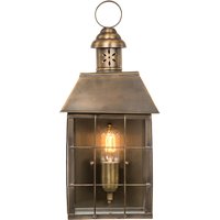Hyde Park 1 Light Outdoor Wall Lantern Light Solid Brass IP44, E27