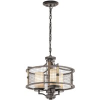 Ahrendale 3 Light Pendant Chandelier Light Mesh Iron, E27