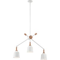 Danika 3 Light Ceiling Chandelier Pendant Bar Light White, E27