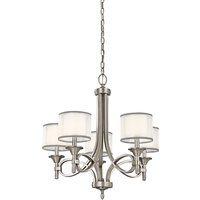 Lacey 5 Light Chandelier, Antique Pewter, E14