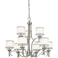Lacey 9 Light Chandelier, Antique Pewter, E14