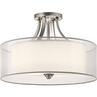 Lacey 4 Light Semi-Flush Mount, Antique Pewter, E27