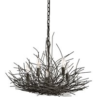 Organique 5 Light Pendant Chandelier Light Old Bronze, E14