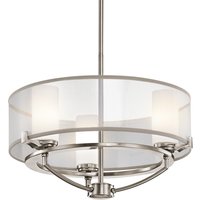 Saldana 3 Light Pendant Chandelier Light Classic Pewter, G9