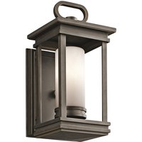 South Hope 1 Light Small Outdoor Wall Lantern Bronze IP44, E14
