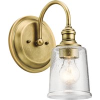 Waverly 1 Light Wall Light, Natural Brass, E27