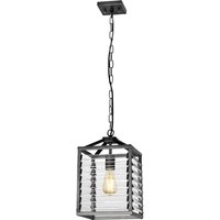 Louvre 1 Light Pendant Gunmetal Paint Finish
