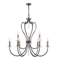 Pimlico 9 Light Chandelier Dark Bronze Finish, E14