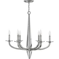 Hinkley Ascher 6 Light Chandelier Polished Nickel