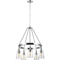 Feiss Loras 5 Light Chandelier Chrome