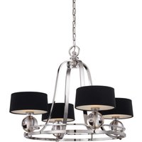 Gotham Multi Arm Chandelier 4 Light Imperial Silver Finish, G9