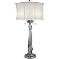 Presidential 2 Light Table Lamp Pewter, E27