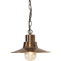 Sheldon 1 Light Outdoor Ceiling Chain Lantern Brass IP44, E27