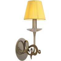 Acanto Wall Lamp Switched 1 Light E14, Antique Brass With Amber Cream Shade