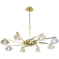 Alfa Pendant 8 Light G9, Polished Brass