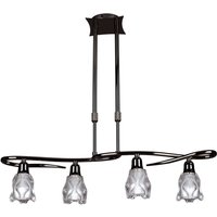 Amel Telescopic 4 Light L1, SGU10 Bar, Black Chrome