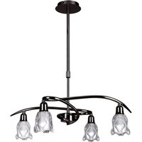 Amel Telescopic Convertible To Semi Flush 4 Light L1/SGU10, Black Chrome