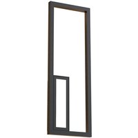 Boutique Rectangle Wall Lamp, 21W LED, 3000K, 1130lm, Black, 3yrs Warranty
