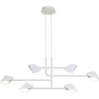 Capuccina 6 Light Linear Pendant, 45W LED, 3000K, 3100lm, White, 3yrs Warranty