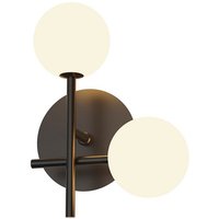 Cellar Right Wall Lamp 2 Light, Replaceable 5W LEDs, 4000K, Black