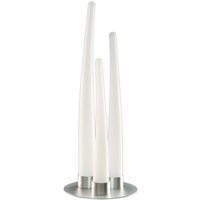 Estalacta Table Lamp 3 Light Indoor, Silver/Opal White