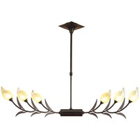 Holland Telescopic Linear Pendant Line 6 Light G9, Brown, Black Oxide