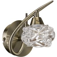 Maremagnum Wall Lamp Switched 1 Light G9, Antique Brass