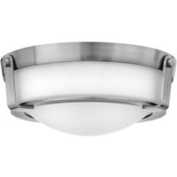 Hathaway 2 Light Small Flush Mount Ceiling Light Nickel, E27