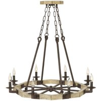 Wyatt 8 Light Chandelier Iron Finish, E14